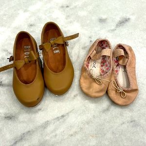 Bloch tap shoes and capezio ballet shoes